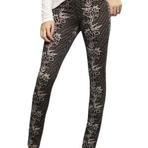 PILCRO AND THE LETTERPRESS Black Funky Corduroy Pants Serif Size 26 Stretchy